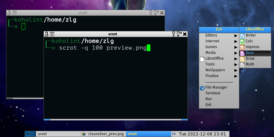 The CleanSilver theme combines blue headings with silver window dressing and simple icons. A preview image of CleanSilver