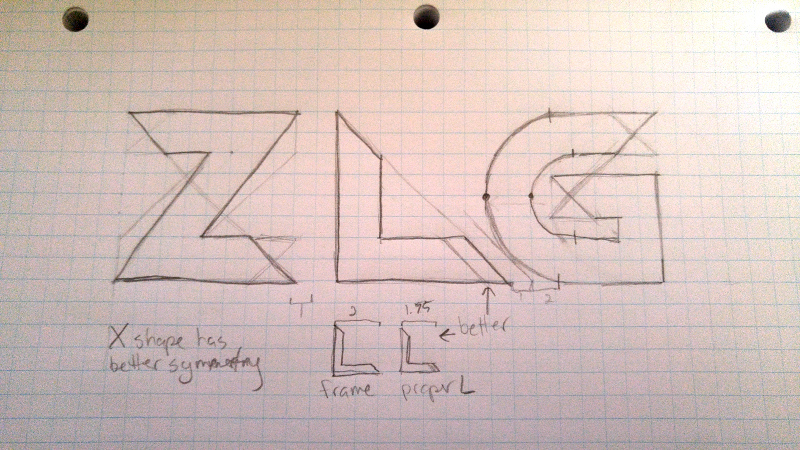 sketch of new ZLG logo