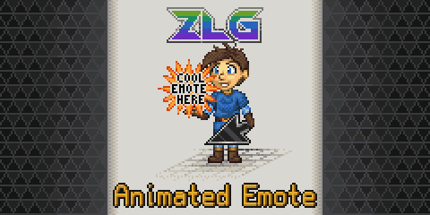 A promotional image for ZLG's animated emote
service