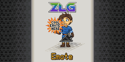 A promotional image for ZLG's static emote
service
