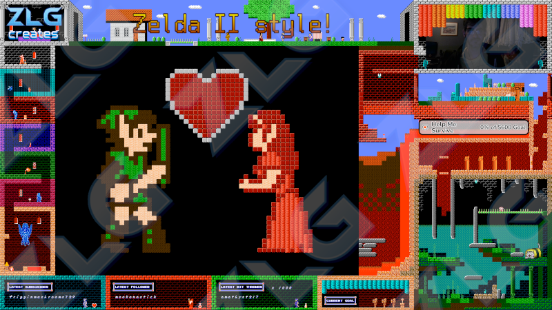 A stream layout inspired by Zelda 2: Adventure of Link