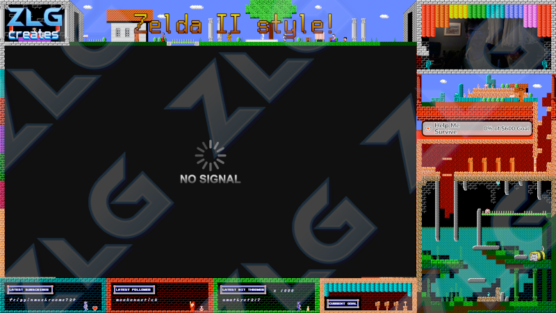 A stream layout inspired by Zelda 2: Adventure of 
Link, with source