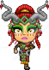 a chibi figure dressed in the
Ember Set from Zelda TotK